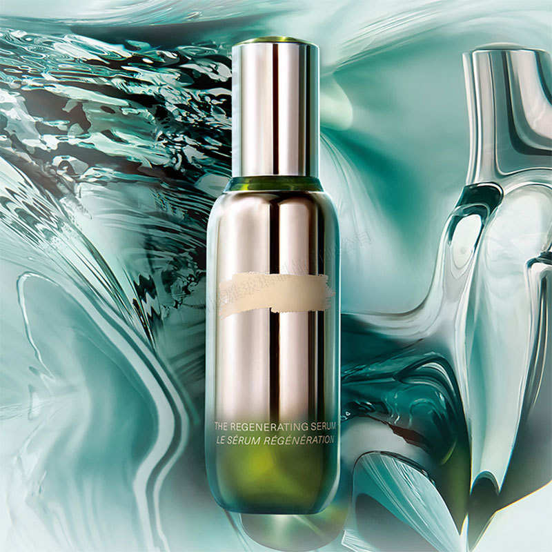 现货海蓝圆化妆品玻璃瓶 30ml精华瓶 粉底液乳液防晒霜玻璃分装瓶