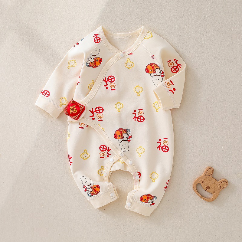 Baby Clothes Newborn Jumpsuit Baby Anyang Children's Clothing Romper Female Spring and Autumn Pure Cotton Class a Romper Air Conditioning Clothes