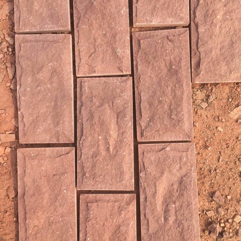 厂家直供  砂岩红石材 红砂岩文化石可做雕刻 自然面外墙