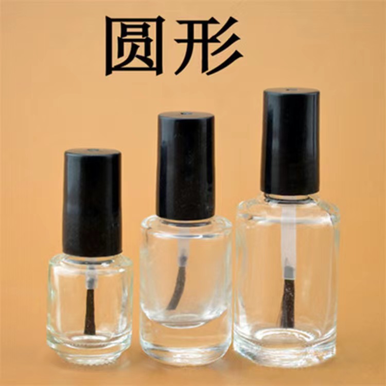 5ml10ml15ml Transparent round and Square Nail Polish Fire Extinguisher Bottles Glass Sub-Bottle Paint Repair Glue Bottle with Brush