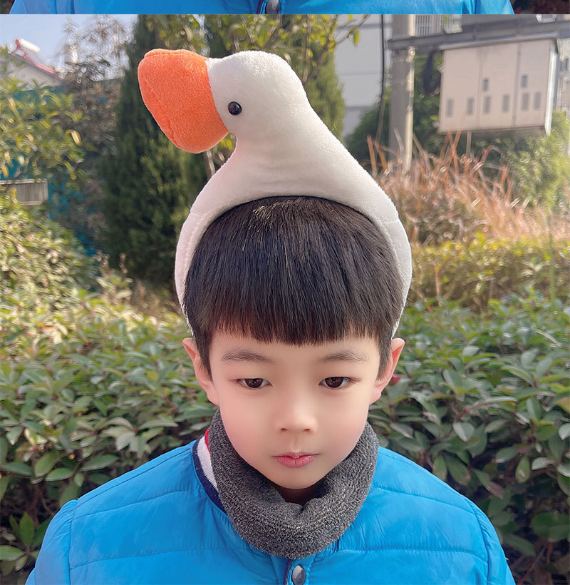 可爱大嘴鸭子头箍卡通时尚外带宽边黄鸭发箍发箍白尖叫鸭头饰