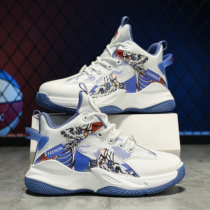 巴拉巴拉儿童专业篮球鞋抓地防滑脚背高童鞋10岁男生体育生帅气运