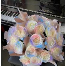 花妍色鲜花喷漆 碎冰蓝喷色剂 金色白色 鲜花研色 欧若拉玫麦太保