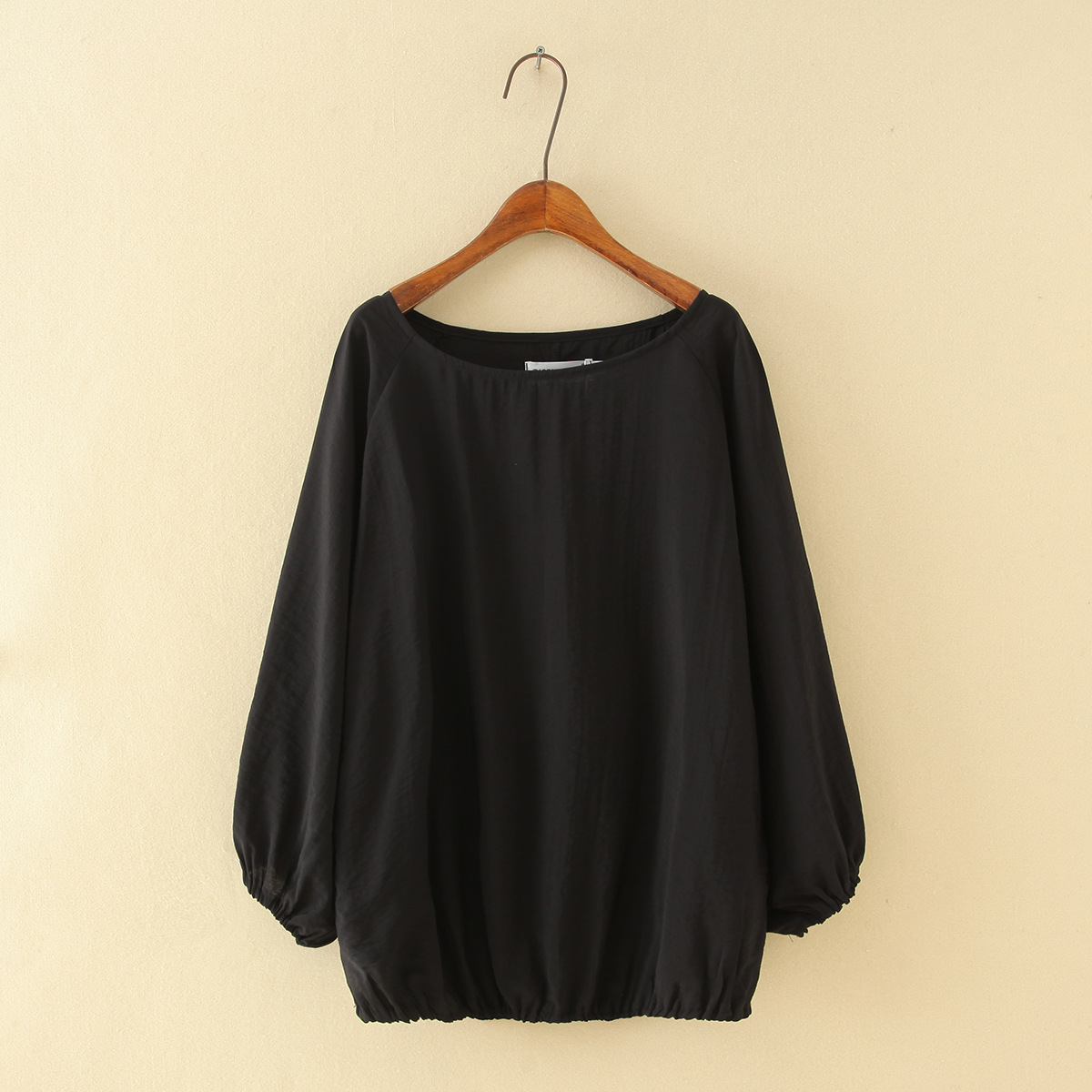 两色拼接蝙蝠衫