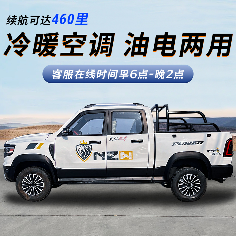 ly电动皮卡四轮车家用老头乐全封闭新能源双排低速代步山区拉货客