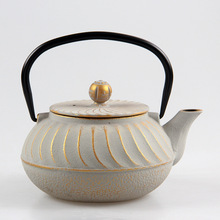 0.7L欧式美式西式铸铁壶茶壶烧水煮茶煮咖啡彩色生铁茶壶摆件饰品