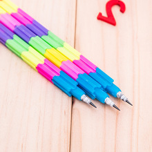 节节积木铅笔儿童礼物笔HB小学生组装彩虹写字笔幼儿园趣味笔文具