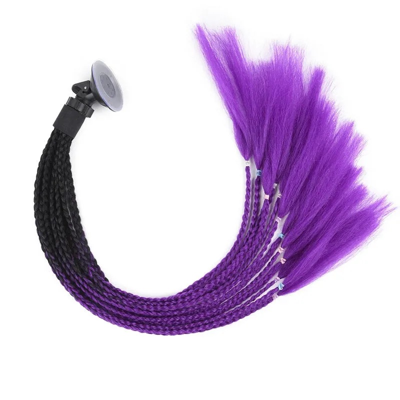 Wig Braid Men's and Women's Helmet Sucker Braid Meituan Eleme Rider Braid Motorcycle Color Helmet Dreadlocks