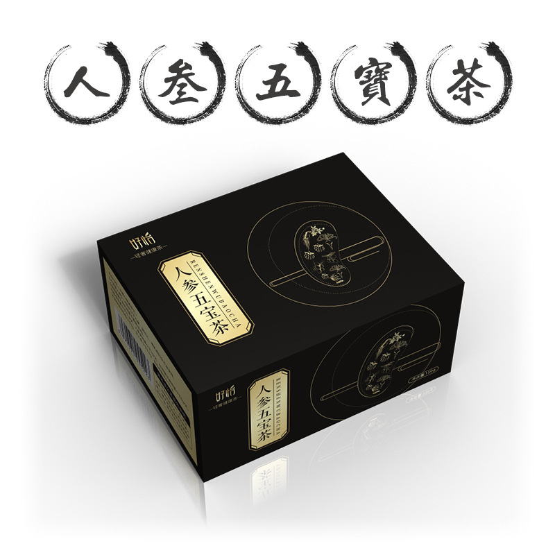 Ginseng Wubao Tea Man's Tea Eucommia Staminate Flowers Maca Polygonatum Sibiricum Mulberry Red Dates Wolfberry Tea Tea Bags Combined Scented Tea Wholesale