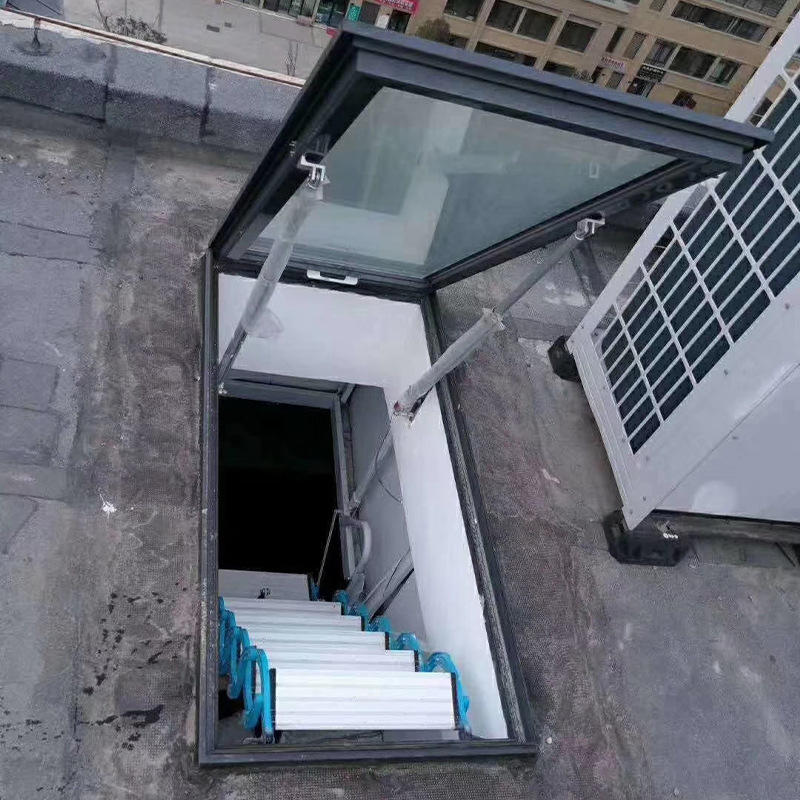 广州德旭智能电动铝合金螺杆上翻天窗采光通风隔音别墅楼顶高端窗
