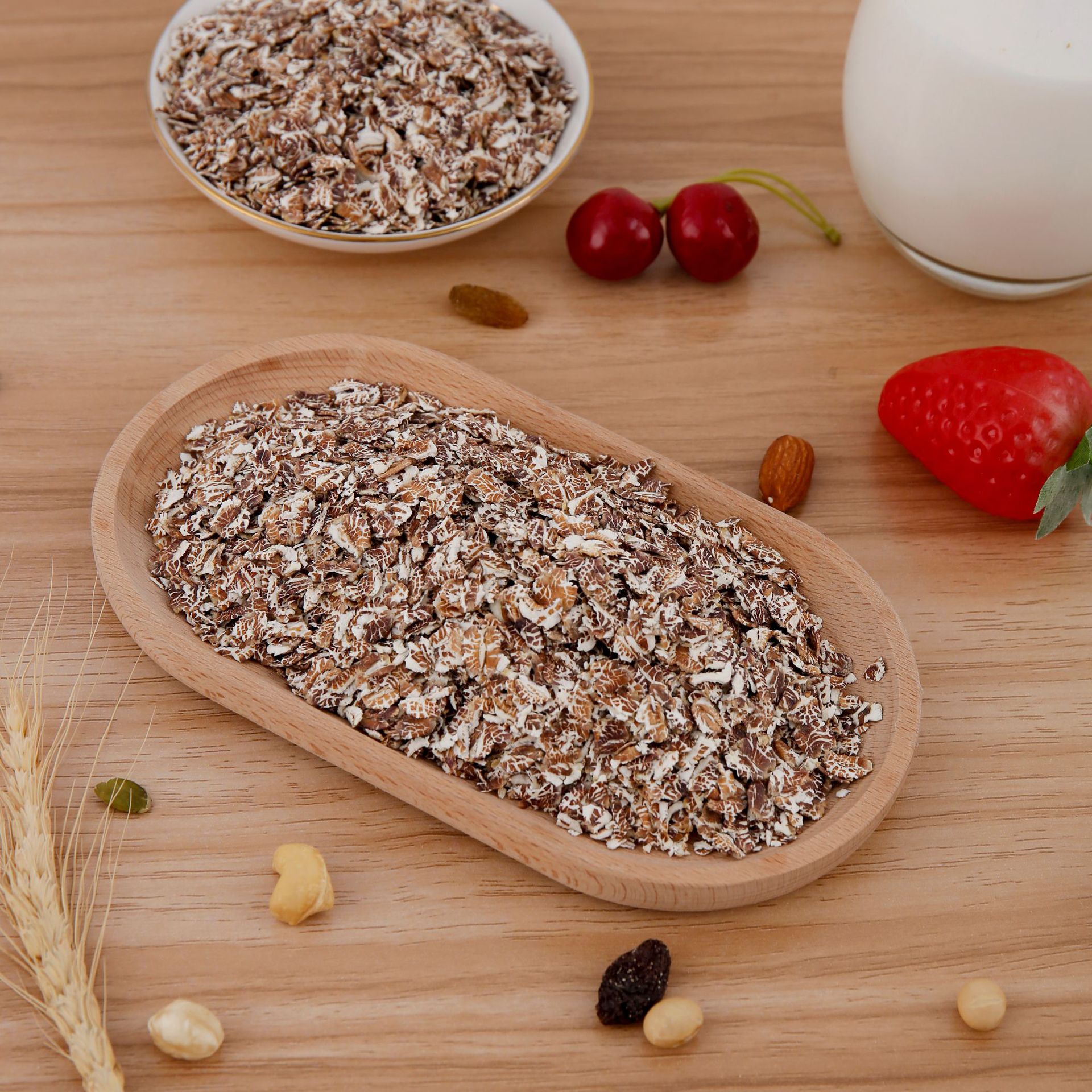 理想低脂 黑小麦片 早餐冲饮即食原味燕麦片无糖代餐食品