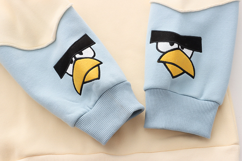 rx15628冬装新款小清新字母印花袖口卡通刺绣学生加绒卫衣女上衣