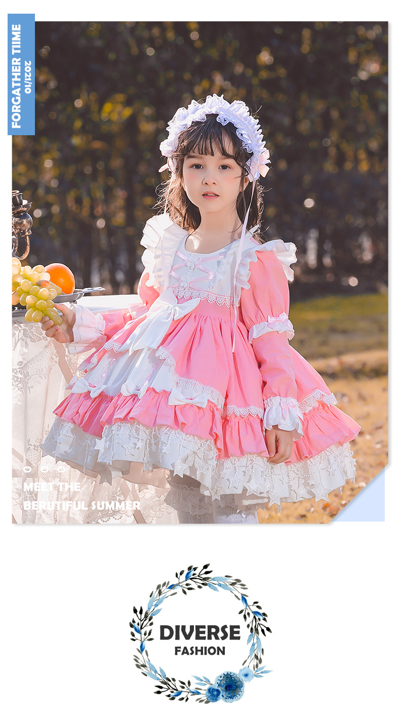 一件代发春季新品女童洛丽塔lolita公主裙儿童高端公主蓬蓬裙礼服