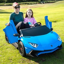 Lamborghini儿童电动汽车四轮亲子车可坐大人双人座无刷电机cars