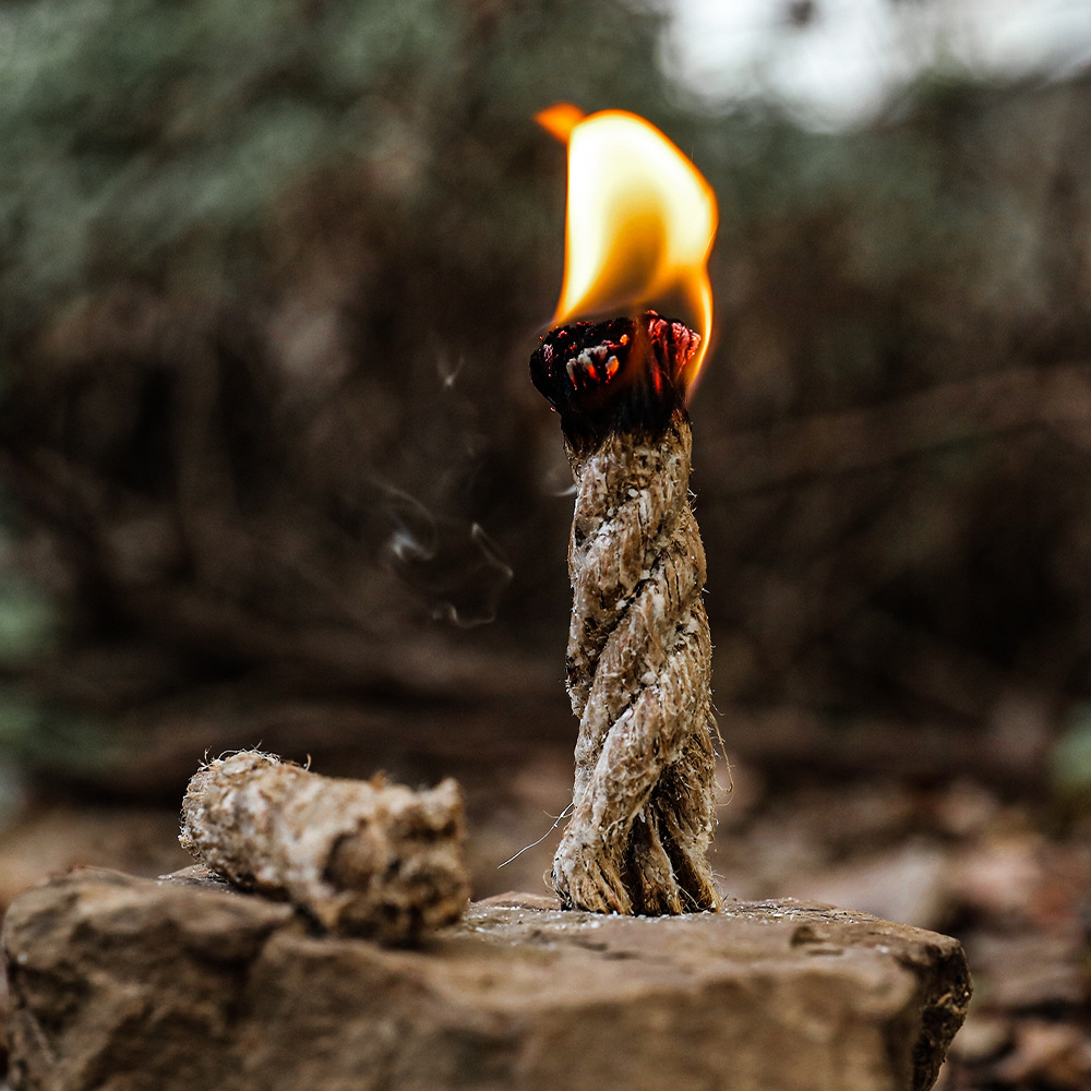 侵蜡麻绳户外野营野炊烧烤用品引燃壁炉引火物引火线绳过蜡麻绳