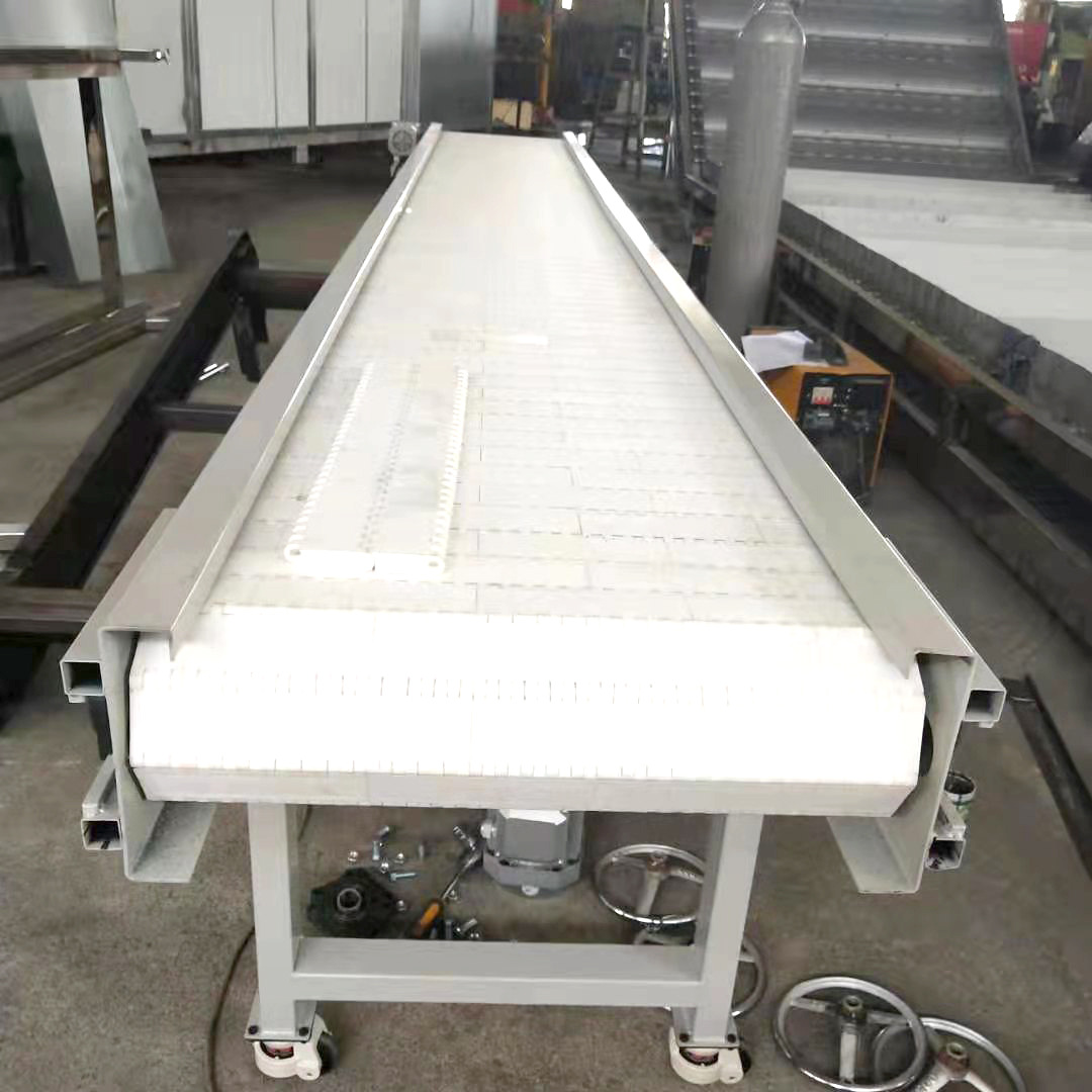 加工塑料链板输送机定制食品级流水线平顶链板输送设备提升机