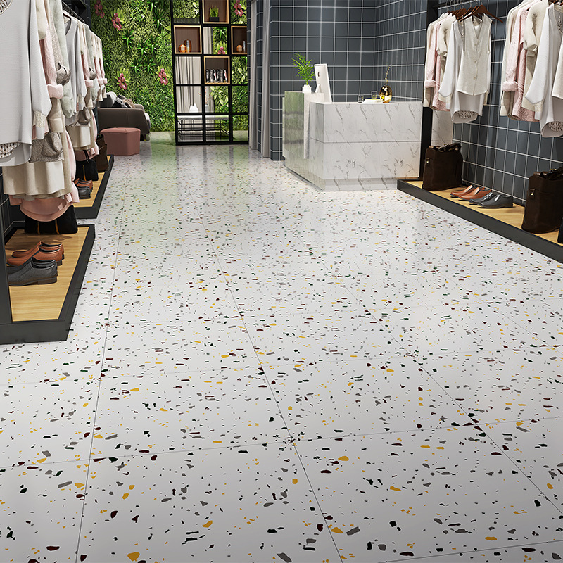 pvc塑胶地板贴自粘耐磨仿大理石水磨石地板革商用地胶垫地面翻新