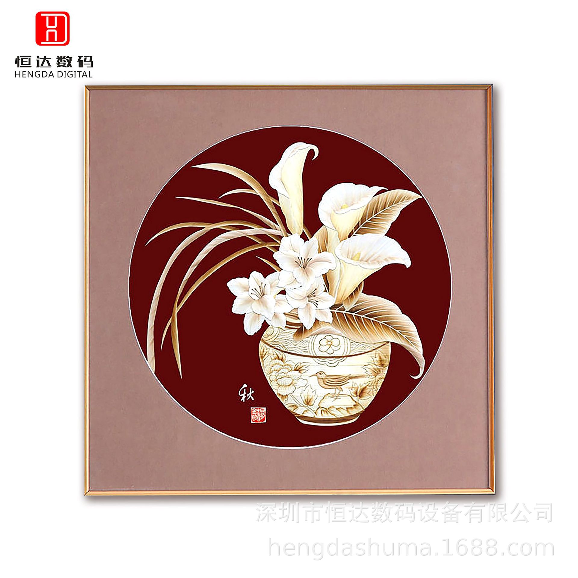 定制装饰画客厅卧室玄关背景画 采用uv喷绘印刷制作