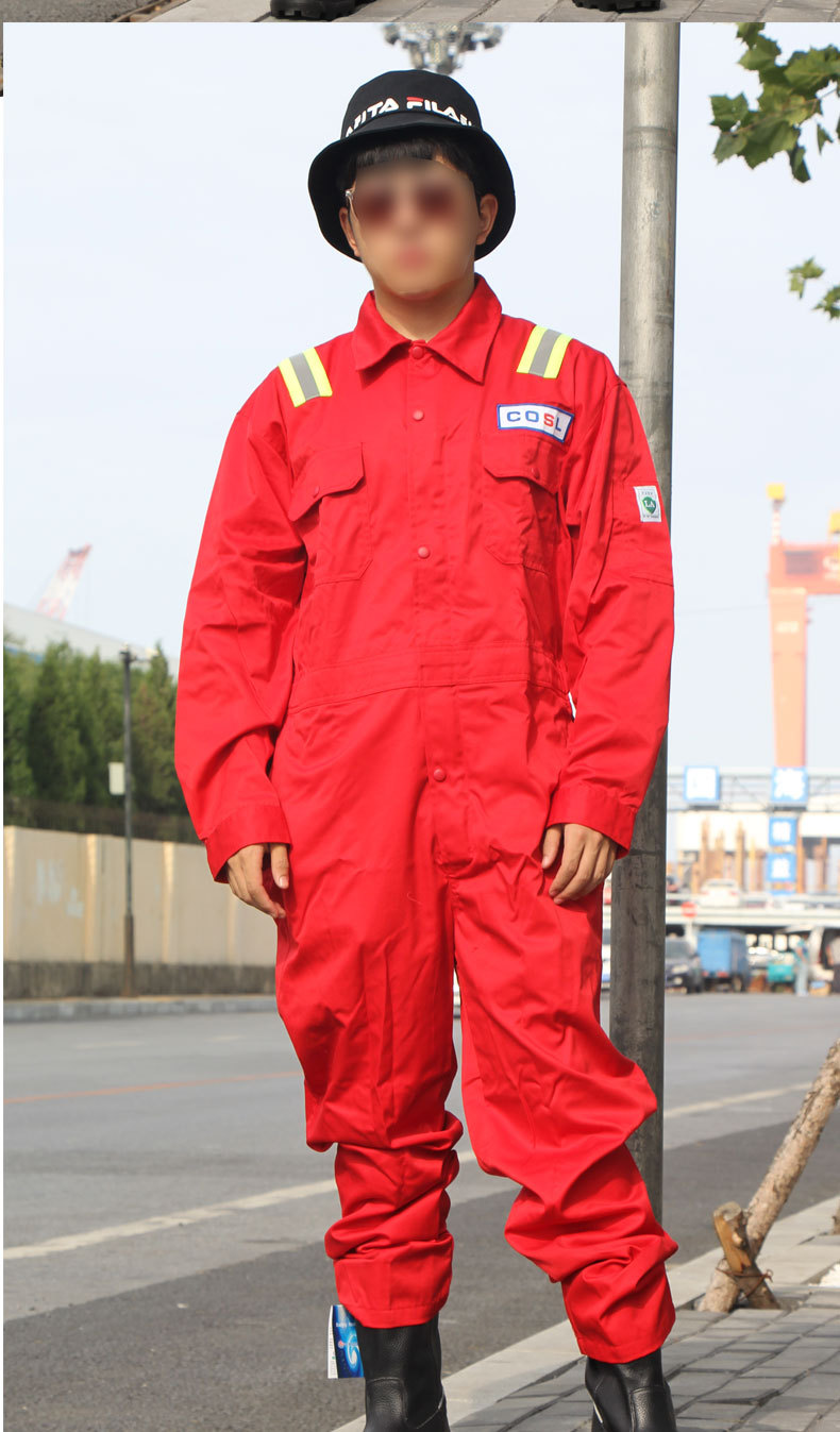 中国海油cosl连体工作服防静电劳保工作服工装厂服春秋电焊