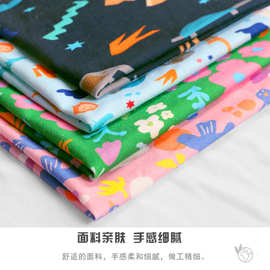 纯棉面料印花环保染料直喷数码印花高支棉图案加工