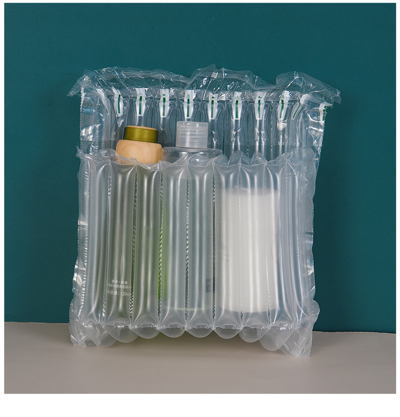 厂家直销易碎品快递防震防摔打包缓冲气柱袋卷料加厚自动充气柱袋