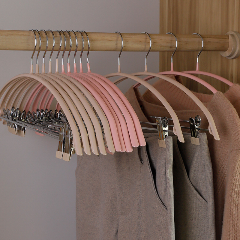 加粗无痕汉服晾衣架家用丝绸衣服架挂衣撑子服装店裤夹裙挂裤架