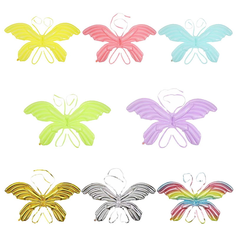 New Stall Butterfly Wings Children's Hanging Back Aluminum Film Balloon Magic Color Stall Banquet Photography Play Props