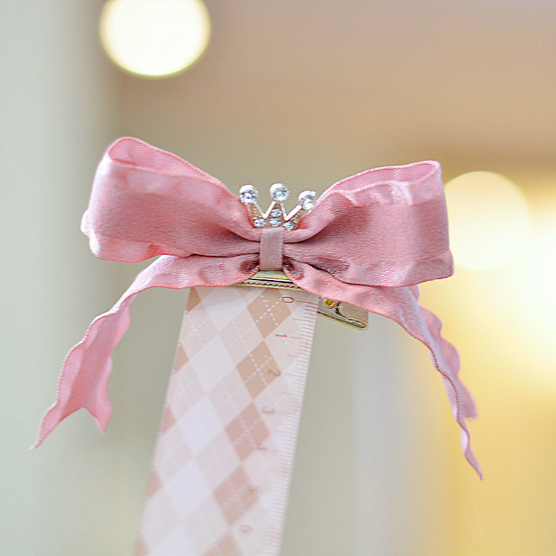 厂家直销可爱发夹儿童女童小女孩烟粉色侧边发卡夹子蕾丝发饰头饰