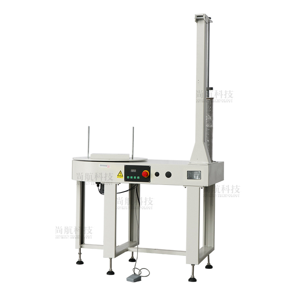 zs-dbc800 纸箱薄膜缠绕打包机 半自动缠绕膜捆扎包装机 可配气缸绕膜