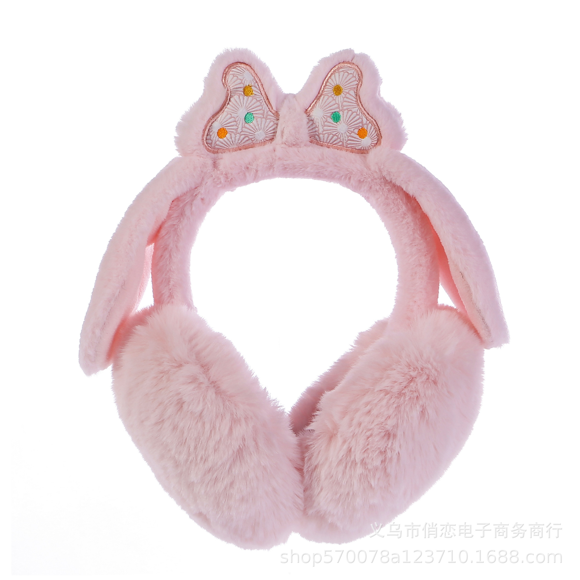 Bowknot Ear Earmuffs Pretty Girl Winter Plush Cycling Outdoor Keep Warm Folding Ear Protection and Wind Protection Ear Warmer Earmuffs