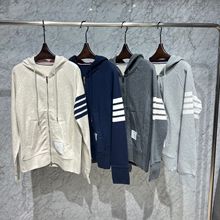 19ss  tb风格卫衣  拉链帽衫 手臂色织四杠运动服 情侣 春秋批发