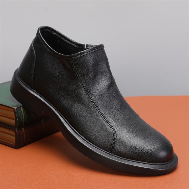 切尔西马丁靴男真皮头层牛皮外贸高帮鞋透气休闲单层皮鞋时尚男靴