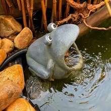 户外水池流水青蛙摆件花园庭院出水口装饰品鱼池过滤循环景观喷泉