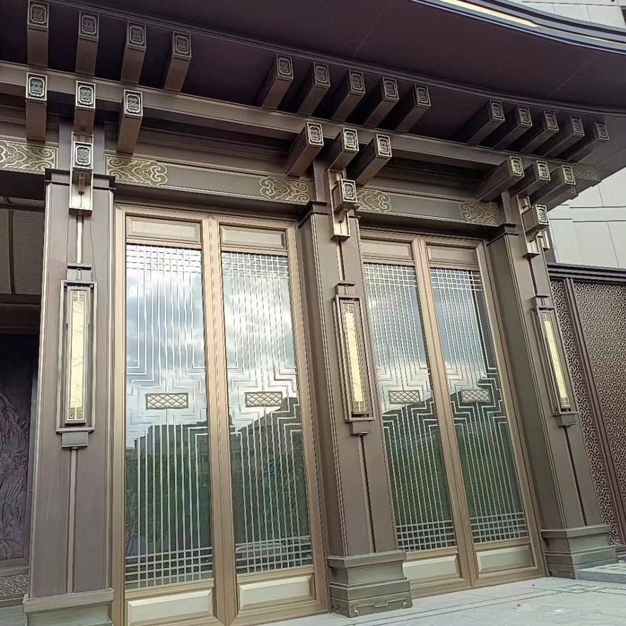 新中式不锈钢屏风隔断墙 不锈钢玻璃屏风装饰外墙 异形装饰屏风厂