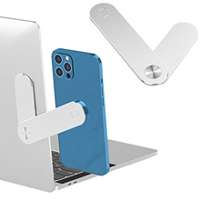 适用于iPhone 15苹果手机铝合金便携收纳笔记本磁吸塑胶拓展支架