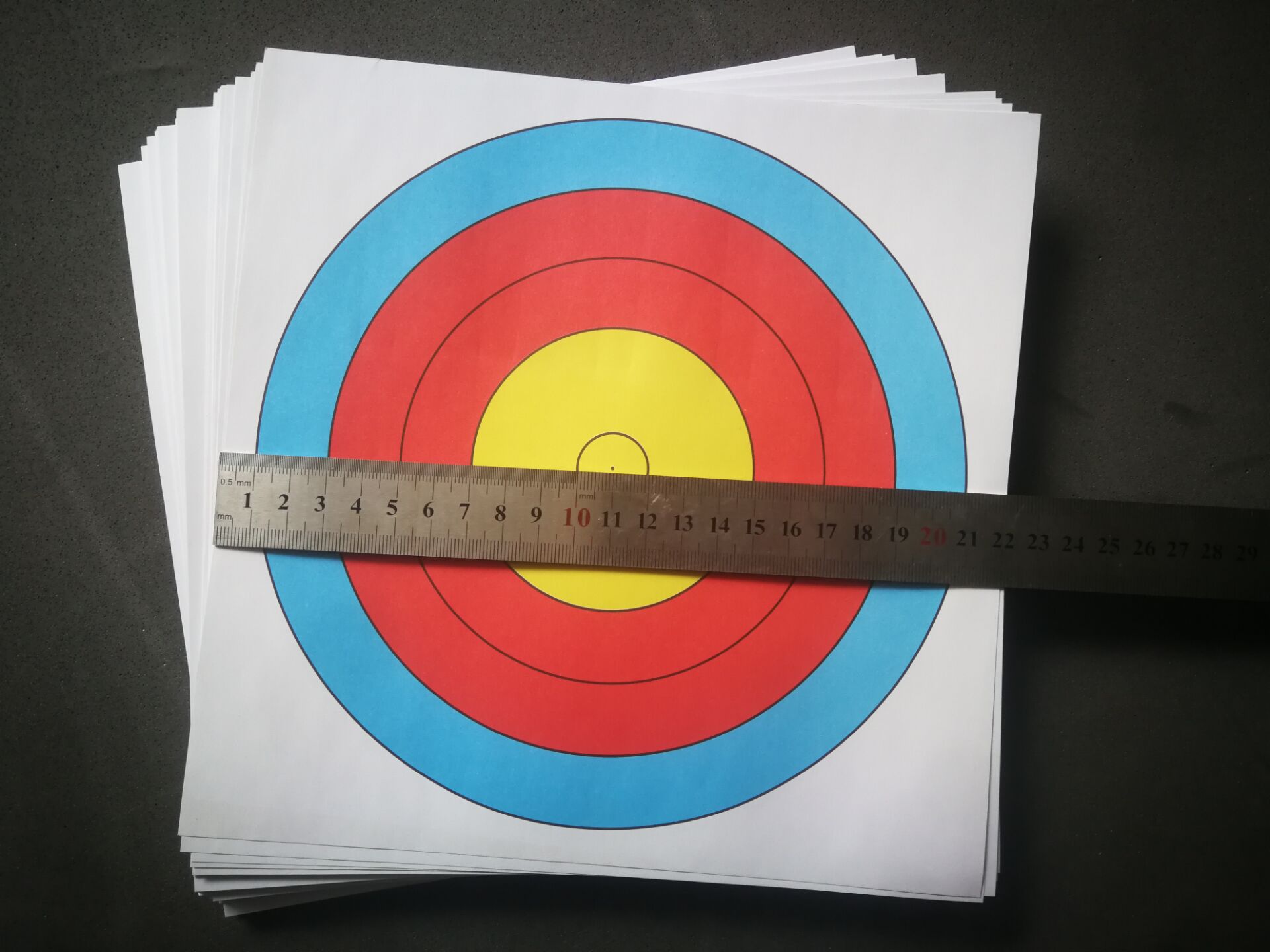 听风者室内反曲 室内复合双胶材质22cm射箭靶纸 靶环 箭靶纸