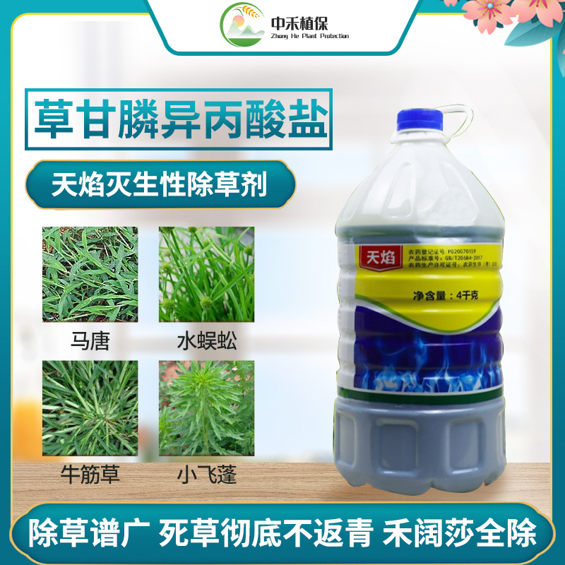 品牌草甘膦除草剂杂草烂根剂乙羧氟草醚二甲四氯水花生拉拉秧果园荒