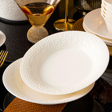 T3LC景德镇新款陶瓷碗碟套装家用釉下彩轻奢骨瓷纯白碗盘餐具