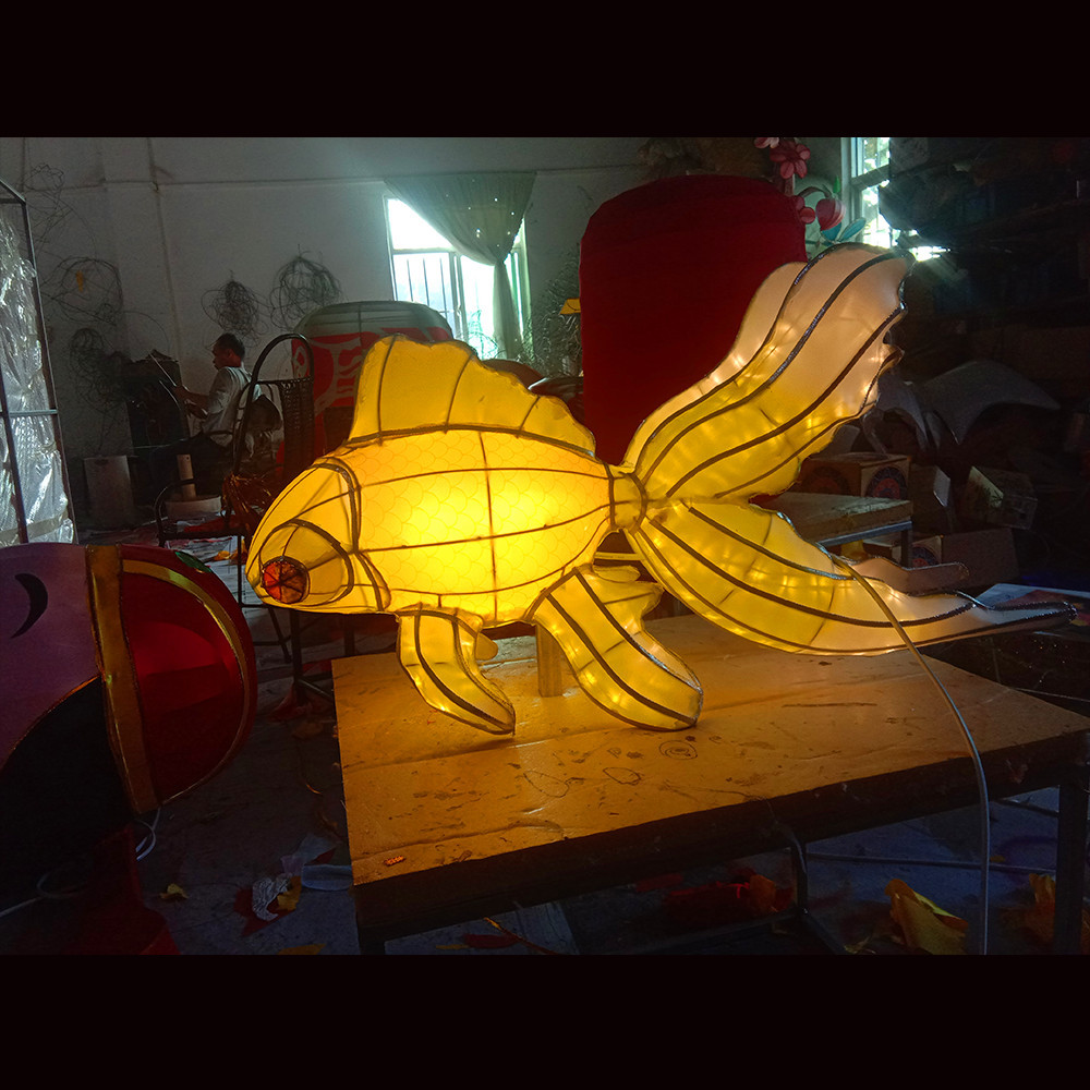 金鱼花灯灯笼挂件美陈鲤鱼造型灯春节锦鲤花灯餐厅吊灯大型灯会