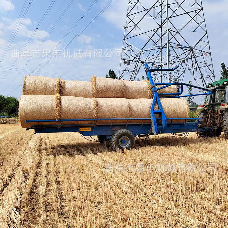 东北草捆捡拾车草捆捡拾运输自卸一体机农作物秸秆装车机