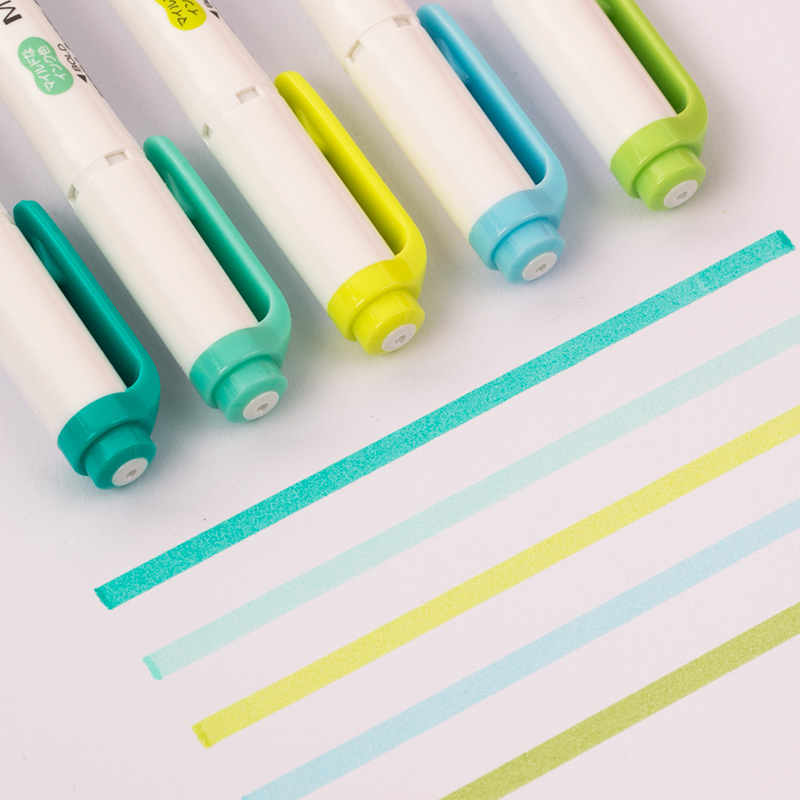 日本zebra斑马mildliner淡色系荧光色笔标记笔学生用做笔记粗划柔