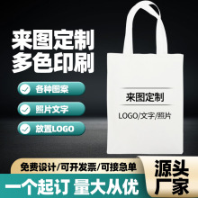 学生帆布袋批发印logo全绵空白图案拉链斜挎手提棉布帆布包定制