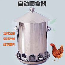 养鸡自动喂鸡家禽喂食器机不锈钢投料机鸽定时下料器自动投食远程