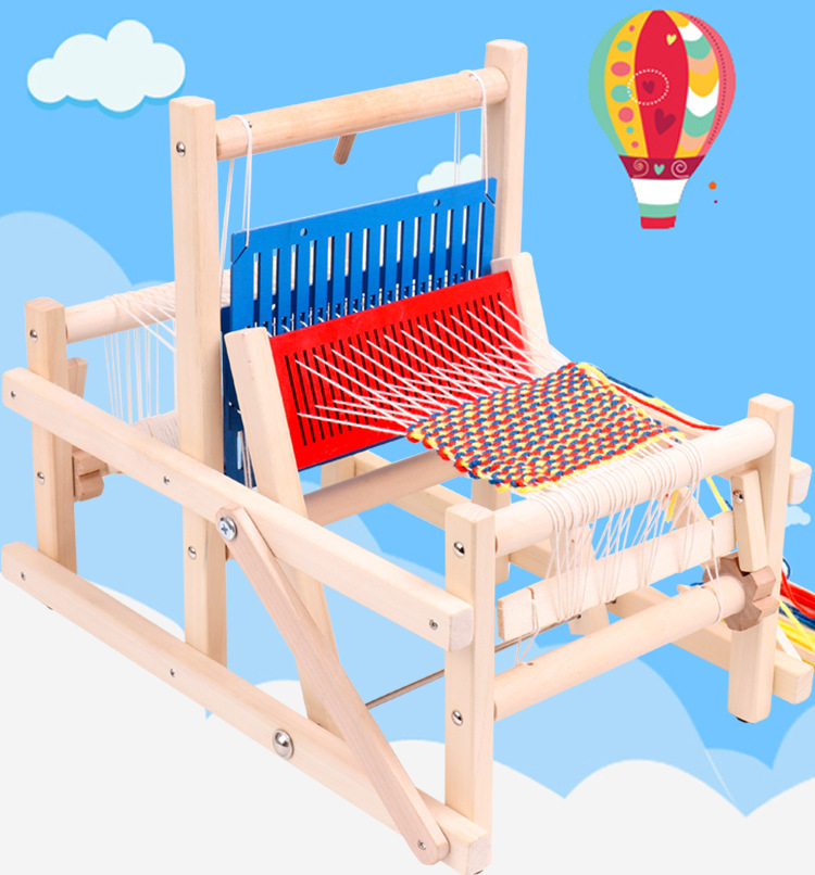 儿童织布机纺编织机迷你手工diy制作幼儿园区角材料女孩玩具
