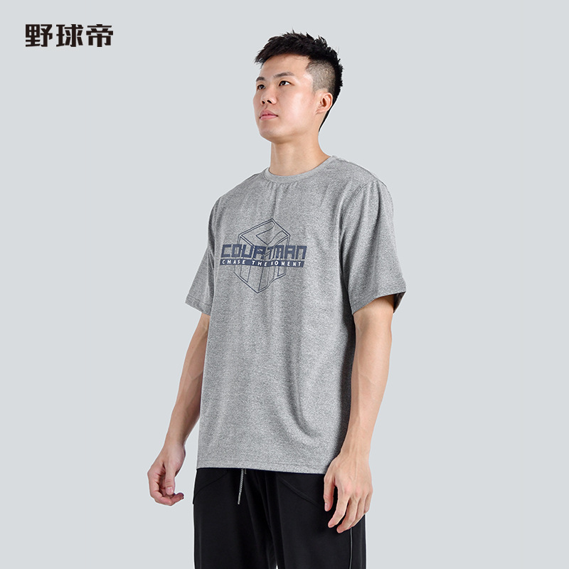 野球帝短袖投篮服宽松速干t恤美式nca篮球训练热身运动男排汗透气