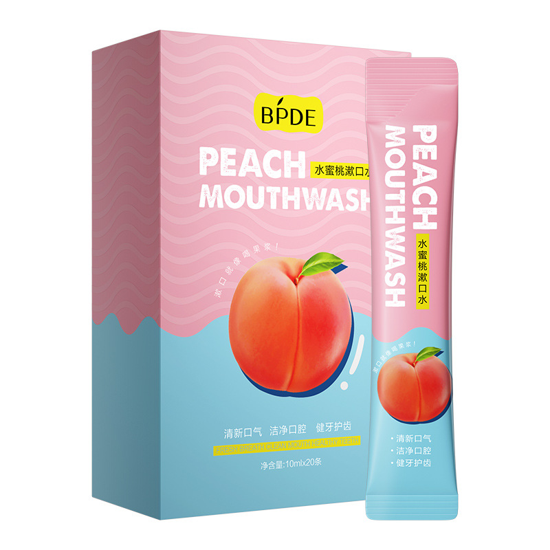 Judi Peach Mouthwash Fresh Oral Care Gum and Teeth Oral Cleaning Care Portable Disposable