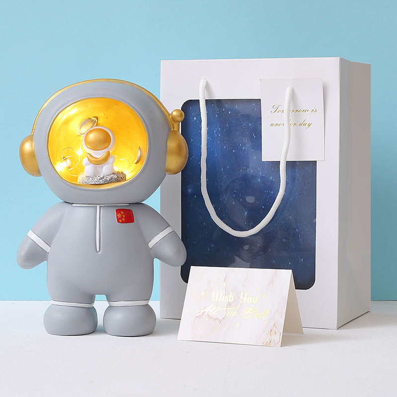 Cartoon Astronaut Children Saving Pot New Spaceman Savings Bank Vinyl Drop Not Bad Can Save Money