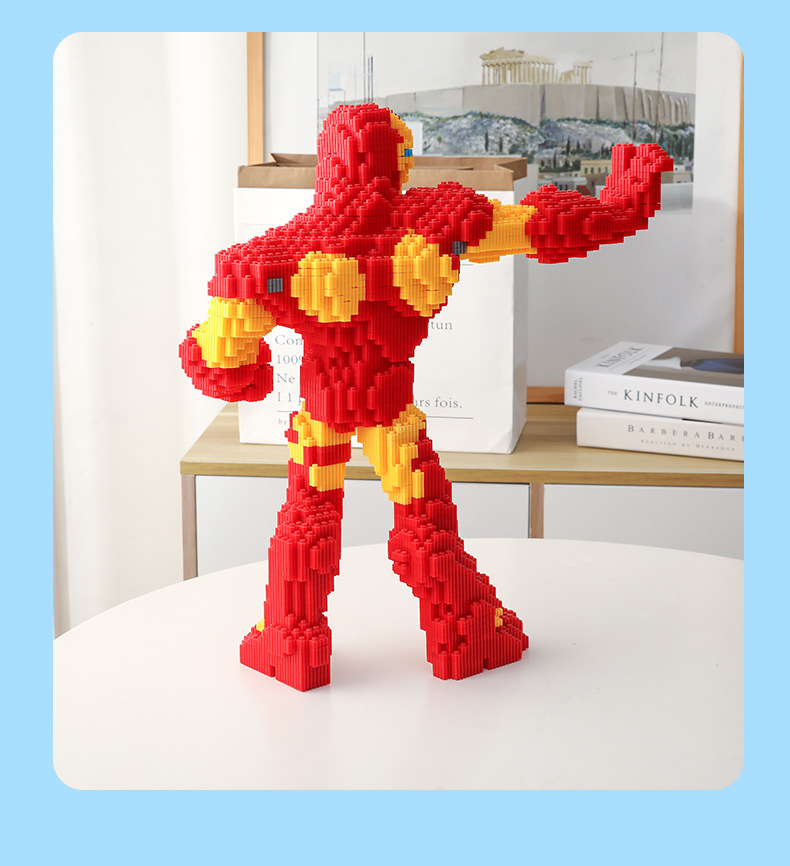 漫威兼容乐高积木散装益智串联积木微小钻石颗粒拼装玩具地摊批发