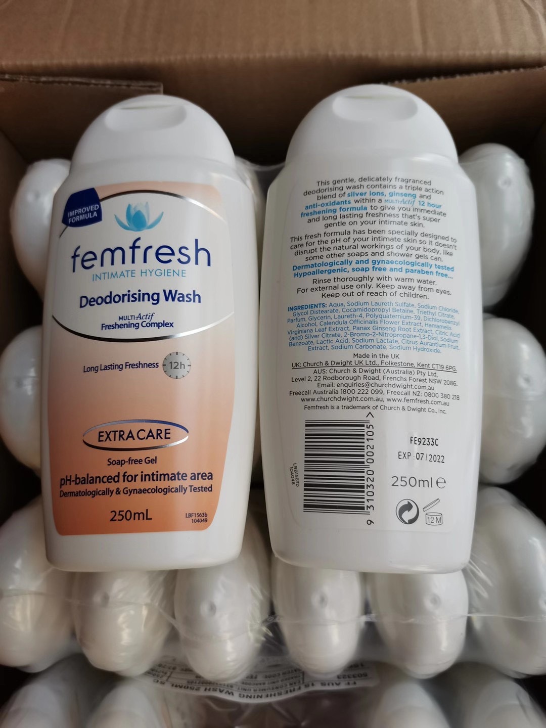 femf 芳芯女性私处洗护液护理液杀菌抑菌止痒消毒澳版resh250ml