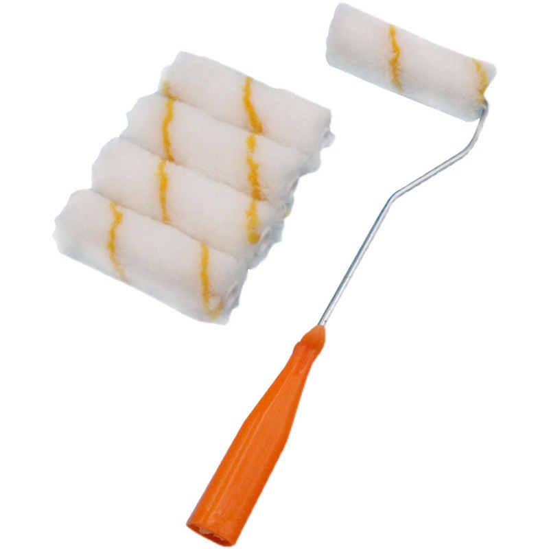 4寸不掉毛小滚筒刷子 加厚拇指滚筒刷头滚芯耐溶剂油漆涂料船用刷